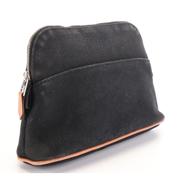 Hermès Bolide Trousse de Voyage Canvas Cosmetic Pouch – Black - Picture 2 of 7